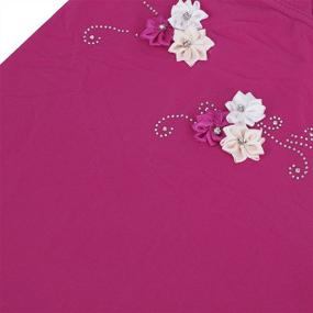 img 3 attached to Ледяной шелк мусульманское Химар хиджаб платок для девочек - цветочный арабский шарф шали обертывания на шею исламская головная повязка для детей от 2 до 7 лет