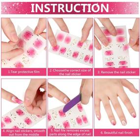 img 2 attached to Classic Colors Glitter Nail Wraps: 14 Sheets of Self-Adhesive Nail Stickers for DIY Manicure - Perfect for Women and Girls