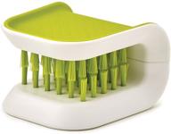 🔪 doxishruky non-slip blade brush: green abs cutlery cleaner for kitchen knives - effective double sided bristle scrubber logo