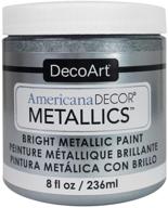 🎨 decoart ameri deco mtlc americana decor metallics 8oz silver – premium quality paint for stunning metallic finishes logo