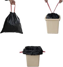 img 2 attached to 🗑️ High-Quality Begale 6 Gallon Drawstring Trash Bags, Black - 110 Count Pack