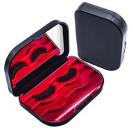 👁️ lash dime 3-tier eyelash case - convenient lash storage, easy-open lash organizer for travel, false eyelash holder with mirror logo