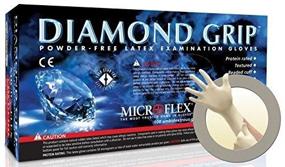 img 2 attached to 🧤 Large X-Large Natural Microflex Medical Diamond Grip Latex Gloves - 6.3 Mil Powder-Free Disposable Gloves, Non-Sterile Medical Grade, English, 1" x 9.8" x 5.5", Plastic, 15.34 fl. oz.