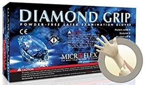 img 3 attached to 🧤 Large X-Large Natural Microflex Medical Diamond Grip Latex Gloves - 6.3 Mil Powder-Free Disposable Gloves, Non-Sterile Medical Grade, English, 1" x 9.8" x 5.5", Plastic, 15.34 fl. oz.