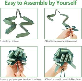img 1 attached to 🎁 PintreeLand 24PCS Christmas Wrap Pull Bows with Ribbon: 5” Wide Wrapping Accessory for Xmas Present, Gift, Florist, Bouquet, Basket, Xmas Tree Decoration