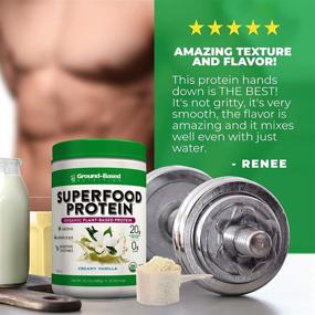 img 3 attached to 🌱 Immune Support Superfood Protein Powder – Plant-Based Protein + Greens for Lean, Organic, Vegan, Keto, Paleo Lifestyles – Lactose-Free, No Sugar, Low Calorie, Non-GMO, Gluten Free – Creamy Vanilla (20 Servings)