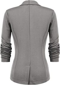img 1 attached to Beyove Womens Stretch Gathered Sleeve Women's Clothing in Suiting & Blazers