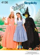 🧙 sewing patterns for wizard of oz costumes, sizes 6-8-10-12, designed for simplicity women logo