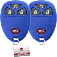 🔑 premium keylessoption 15913421 keyless entry remote control car key fob replacement - blue (pack of 2) logo