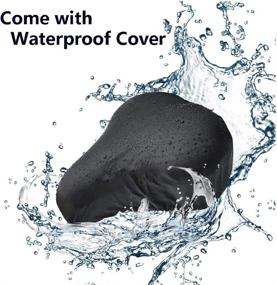 img 3 attached to 🚴 Bike Seat Cushion Cover for Peloton (11 X 7 Inch), Soft Gel Padded Bicycle Seat Cover for Enhanced Comfort, Waterproof Seat Cover for Stationary, Mountain, Road Bike, Indoor Exercise Cycling - Black