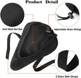 img 2 attached to 🚴 Bike Seat Cushion Cover for Peloton (11 X 7 Inch), Soft Gel Padded Bicycle Seat Cover for Enhanced Comfort, Waterproof Seat Cover for Stationary, Mountain, Road Bike, Indoor Exercise Cycling - Black