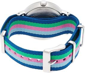 img 3 attached to 🕰️ Timex Women's TW2P91700 Fairfield 37 Blue Pink Green Slip-Thru Nylon Strap Watch