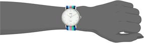 img 1 attached to 🕰️ Timex Women's TW2P91700 Fairfield 37 Blue Pink Green Slip-Thru Nylon Strap Watch
