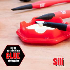 img 1 attached to 🔥 Sili Glue Pod Set with Sealable Lid & 3 Sili Micro Glue Brushes – Multipurpose Holder for Crafts, Arts, Models, and Woodworking – Fine Tip, Chiseled Tip, and Flat Tapered Tip Brushes