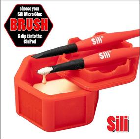 img 2 attached to 🔥 Sili Glue Pod Set with Sealable Lid & 3 Sili Micro Glue Brushes – Multipurpose Holder for Crafts, Arts, Models, and Woodworking – Fine Tip, Chiseled Tip, and Flat Tapered Tip Brushes