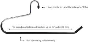 img 3 attached to 🧺 Efficient Closet Organization: Set of 6 Heavy Duty Blanket Hangers for Quilts, Comforters, Bedding, and More