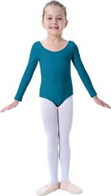 img 1 attached to 🩰 Premium Long Sleeve Cotton Dance Leotards for Girls: Perfect for Ballet, Gymnastics, and More!