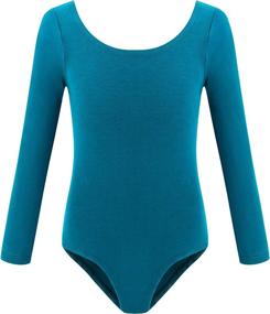 img 4 attached to 🩰 Premium Long Sleeve Cotton Dance Leotards for Girls: Perfect for Ballet, Gymnastics, and More!