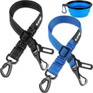 🐶 bluetree dog seat belt 3-in-1: adjustable pet safety seat belts for dogs, cats, and pets - pack of 2 логотип