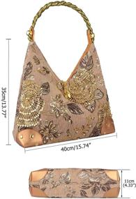 img 1 attached to 👜 Stylish Vintage Embroidered Handbag: Women's Shoulder Bag with Wallet in Shoulder Bags Collection