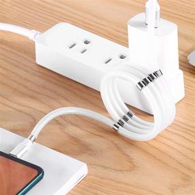 img 2 attached to 🔌 Aduro Magnetic Self Winding Fidget Lightning Charger: MFi Certified Cable for iPhone 12/11/Xs Max/XR/X/8 Plus/7 Plus/6S/SE 2020/iPad Pro/iPod - 3ft White Cord, Fast Charging