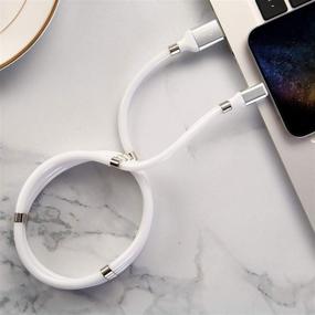 img 3 attached to 🔌 Aduro Magnetic Self Winding Fidget Lightning Charger: MFi Certified Cable for iPhone 12/11/Xs Max/XR/X/8 Plus/7 Plus/6S/SE 2020/iPad Pro/iPod - 3ft White Cord, Fast Charging