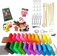 🎨 ultimate 24-color polymer clay kit: baken soft clay, oven baking with sculpting tools, accessories, and storage box - ideal for diy clay crafts, perfect gifts! logo