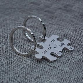 img 1 attached to 🌈 Set of 2 Gay Boyfriend Couples Keychains: Omodofo Jigsaw Puzzle Piece Jewelry for LGBT Lesbian Girlfriend, Ideal for Anniversary, Valentines Day, Wedding Gifts