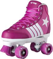 🌟 epic skates epic star pegasus purple quad roller skates - perfect for indoor and outdoor high-top quad roller skating logo