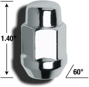 img 2 attached to 🦍 Gorilla Automotive 91773 Acorn Bulge Chrome Lug Nut and Lock System - 7/16" Thread Size