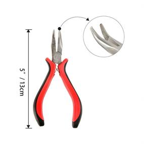 img 3 attached to Комплект инструментов для прядей волос "Ultimate Hair Extension Tools Kit: Pliers, Pulling Hook, Bead Device Tool Kits - 600 5mm Silicone Lined Micro Rings in Black, Dark Brown, Brown