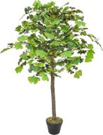 🌿 lackingone 4ft artificial ginkgo biloba tree: natural trunk with variegated leaves, symbolic maidenhair faux tree for indoor home decor, potted floor plant (47") логотип