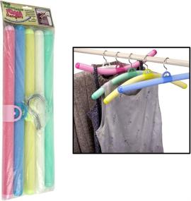 img 2 attached to 👕 Efficient Space-Saving Trademark Home Garment Adjustable Foam Hangers - Set of 5