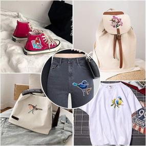 img 1 attached to 🦜 14PCS Embroidery Patches Birds, Birdie Iron On Patches, Embroidered Motif Applique Sticker for DIY Accessory Sewing on Jeans, Clothing, Backpacks (14 Different Sizes)