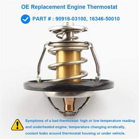 img 3 attached to Thermostat Replace 90916 03100 9091603100 16346 50010