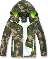 ijnuhb waterproof windbreaker outerwear for blackcamo, ages 7-8 years logo