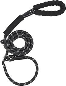 img 4 attached to 🐾 YELON Dog Leash: Slip Lead with Padded Double Handle for Effective Training - Reflective Climbing Rope Leash 5.2FT, 4 Sizes