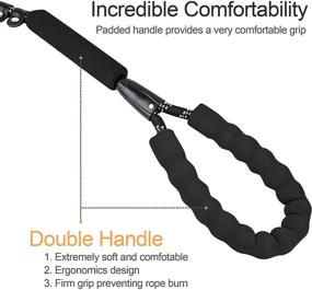 img 2 attached to 🐾 YELON Dog Leash: Slip Lead with Padded Double Handle for Effective Training - Reflective Climbing Rope Leash 5.2FT, 4 Sizes