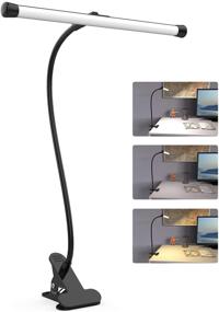 img 4 attached to Youkoyi Clamp LED Desk Lamp, Flexible Gooseneck Arm Drafting Table Light, 10 Brightness Levels, 3 Color Modes, USB Powered, 5W for Headboard, Workbench, Studio, Bedside Reading - Black