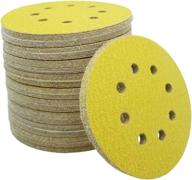 🔸 sackorange pack of 100 5-inch 8-hole 120 grits dustless hook-and-loop sanding disc sander round sandpaper for woodworking or automotive (120 grits) logo