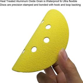 img 1 attached to 🔸 Sackorange Pack of 100 5-Inch 8-Hole 120 Grits Dustless Hook-and-Loop Sanding Disc Sander Round Sandpaper for Woodworking or Automotive (120 Grits)