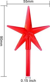 img 3 attached to 🎄 Ruisita 12 Pieces Ceramic Christmas Tree Star: Colorful Accessories for Vintage Artcraft Ornaments