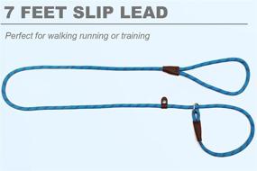 img 2 attached to 🐾 Mycicy 7Ft Slip Lead Dog Leash: Lightweight Durable Nylon Rope for No Pull Training & Dog Control