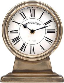 img 4 attached to 🕒 NIKKY HOME Gold Table Clock - Silent Non-Ticking Battery Operated Desk Clock for Living Room Décor Shelf - Chic Tabletop Countertop Decoration