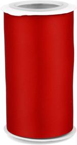 img 2 attached to 🎀 Humphrey's Craft 4 Inch Scarlet Red Double Faced Satin Ribbon - 5 Yards | Vibrant Color for Crafts, Grand Openings & Decorations - Ideal for Sewing, Chair Sashes, Weddings, Dining Tables