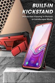 img 2 attached to 🦄 SupCase Unicorn Beetle Pro Series for Samsung Galaxy S20 FE (2020) Case - Full-Body Dual Layer Rugged Holster with Kickstand & Built-in Screen Protector (Metallic Red)