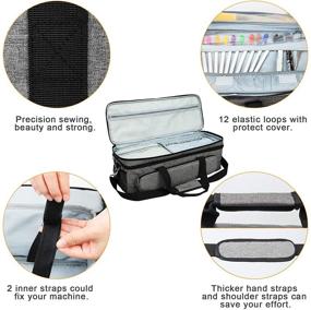 img 1 attached to 🚗 Premium Gray Carrying Case for Cricut Explore Air 1 2 3 & Maker 1 2 3 - Double-Layer Bag for Ultimate Portability and Protection"