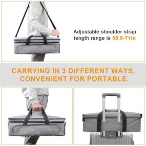 img 2 attached to 🚗 Premium Gray Carrying Case for Cricut Explore Air 1 2 3 & Maker 1 2 3 - Double-Layer Bag for Ultimate Portability and Protection"