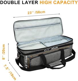 img 3 attached to 🚗 Premium Gray Carrying Case for Cricut Explore Air 1 2 3 & Maker 1 2 3 - Double-Layer Bag for Ultimate Portability and Protection"