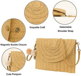 img 2 attached to Shoulder Crossbody Handmade Envelope Hand Woven Women's Handbags & Wallets for Shoulder Bags